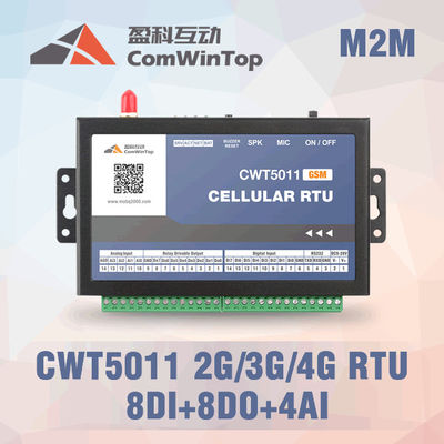 중국 CWT5111 8Di 8Do 4Ai 선택적인 3G 4G를 가진 산업 SMS GSM RTU 관제사 경보 협력 업체